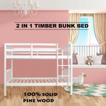 Photograph of 2 in 1 Timber Bunk Bed