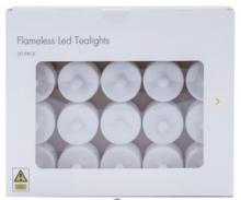 20 pack of white flameless LED tealight candles