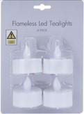 4 pack of white LED tealight candles