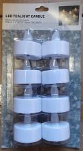 Photograph of 8 pack battery-operated LED tealight candles - In packaging