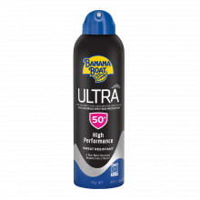 Photograph of Banana Boat Ultra Very High Protection Clear Sunscreen Spray SPF 50 plus