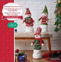 Photograph of Bendable Snowman Trio Packaging