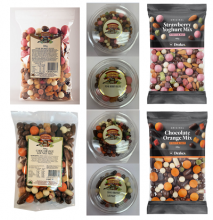 Photograph of blends of nuts, chocolate and confectionery products