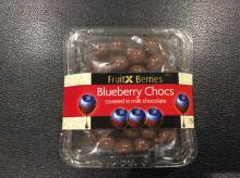 Photograph of Fruit X Berries Blueberry Chocs (front)