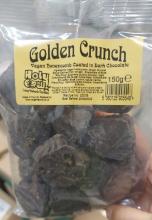 Photograph of Golden Crunch Vegan Honeycomb Coated in Dark Chocolate