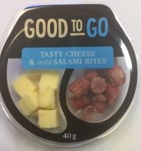 Photograph of Good To Go Tasty Cheese & Mild Salami Bites 40g