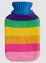 Photograph of KOO Knitted 2L Hot Water Bottle - Rainbow