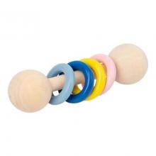 Photograph of Natural wood mini ring rattle