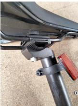 Photograph of the original seatpost fitted to Pedal Clipper bikes