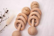 Photograph of Personalised Wooden Rattle