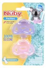 Photograph of Nuby Ortho Silicone Pacifier 2 Pack 0-12m