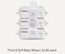 Photograph of Thankyou Thick & Soft Baby Wipes Value Pack