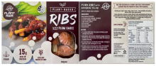 Photograph of Plant Asia Vegan Ribs with Plum Sauce 300g - Front and Back of Packaging