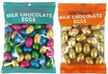 Photograph of Solid and Filled Egg 360g and Filled Caramel Egg 160g Bags