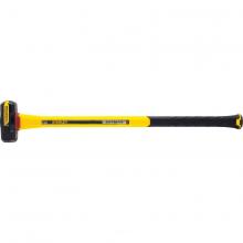 Long-handled black and yellow sledgehammer with Stanley branding