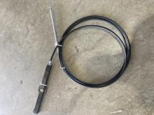 Photograph of uninstalled steering cable