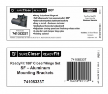 Photograph of SureClose® READYFIT™ 180° Kit - Packaging Sticker (74108333T)